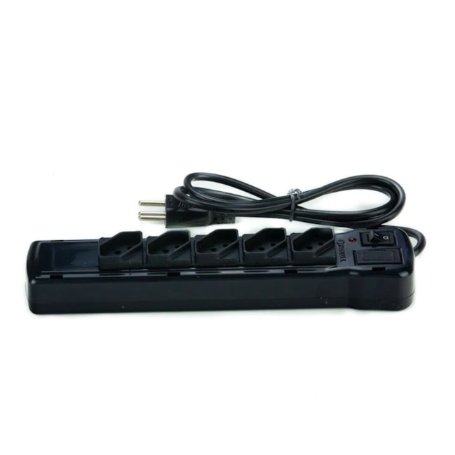 Filtro Linha ABS 5 Tomadas 2P+T 10A 1m Preto 20301005111 FIOLUX-19eadc9e-cdae-4907-9b25-c138715f4731