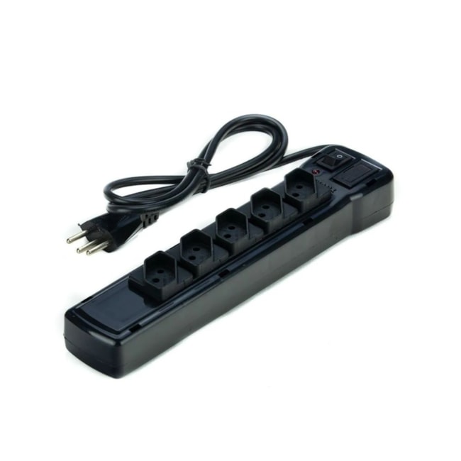 Filtro Linha ABS 5 Tomadas 2P+T 10A 1m Preto 20301005111 FIOLUX-ea89843e-4eae-4552-8b14-e49589f2c0e6