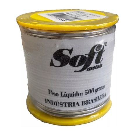 Fio de Estanho 1.5mm 50x50 Carretel Amarelo 500 Gramas SR50.Q15 SOFT