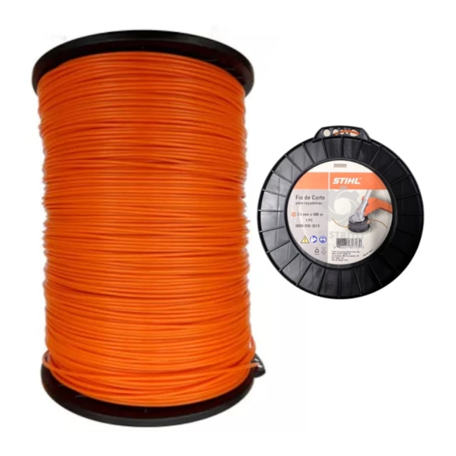 Fio de Nylon 2.4mm x 688 Metros para Roçadeira Redondo Laranja 0000-930-3619 STIHL-17cccd6c-e552-487a-a788-f93e87c86e1c