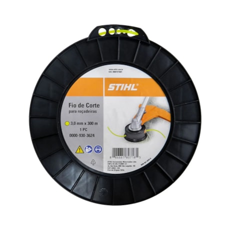 Fio de Nylon 3.00mm Amarelo 0000-930-3624 STIHL