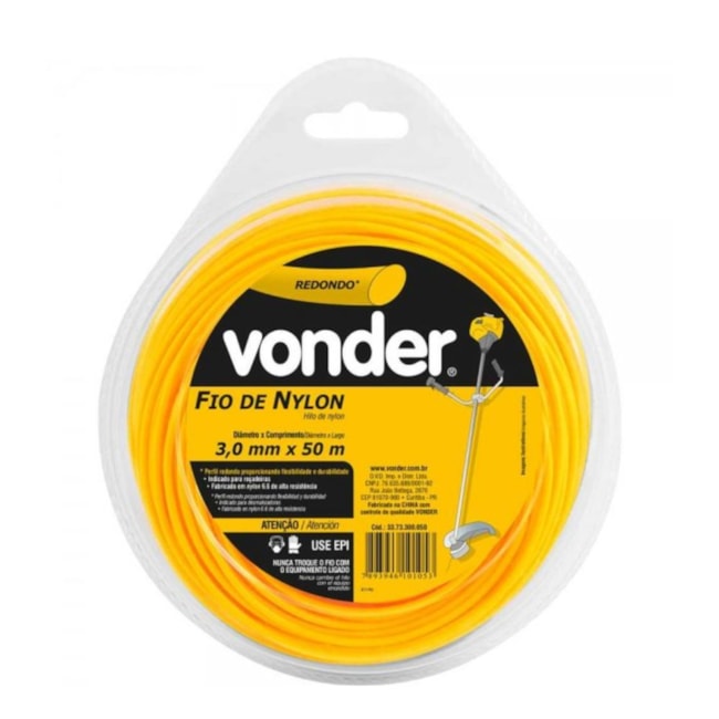 Fio de Nylon 3,0mm x 5 m Redondo 3373300050 VONDER-9770e93e-ddfe-49e1-b92d-dd8b177d65b5
