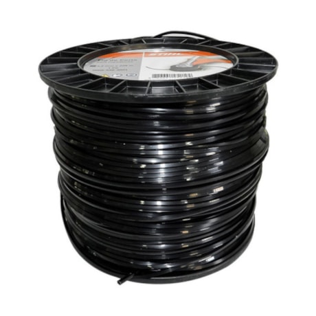 Fio de Nylon Quadrado 3.30mm por Metro Preto 0000-930-3801 STIHL