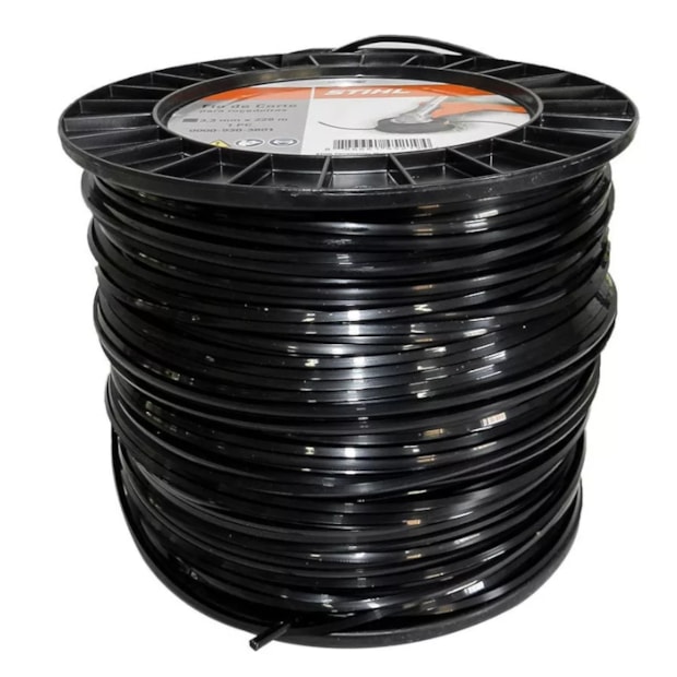 Fio de Nylon Quadrado Preto 3.3mm x 228 Metros para Roçadeira 0000-930-3801 STIHL-5de4671f-159f-4e03-9922-643a77af2480