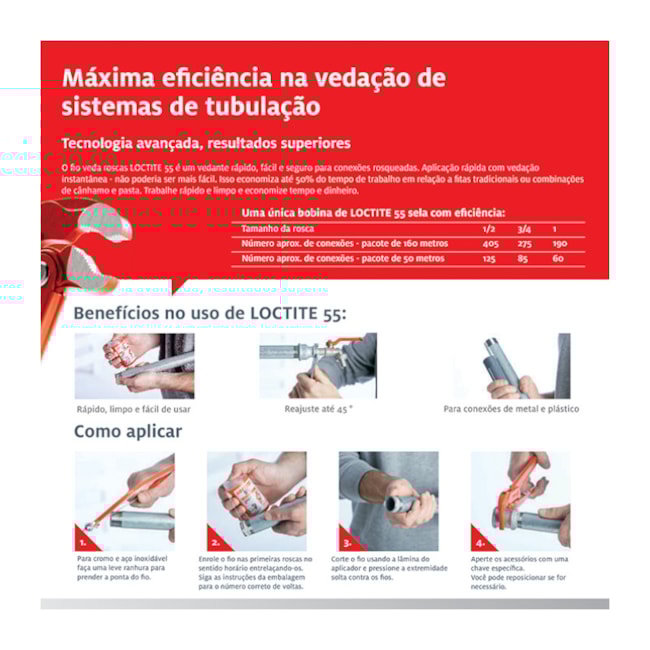 Fio Veda Rosca 160 Metros 55 LOCTITE-fc914b75-f70e-4a53-994b-e616a04c90c9