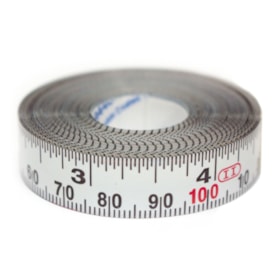 Fita Adesiva de Aço Graduada 13mm x 3,6m Branca SM412ME STARRETT