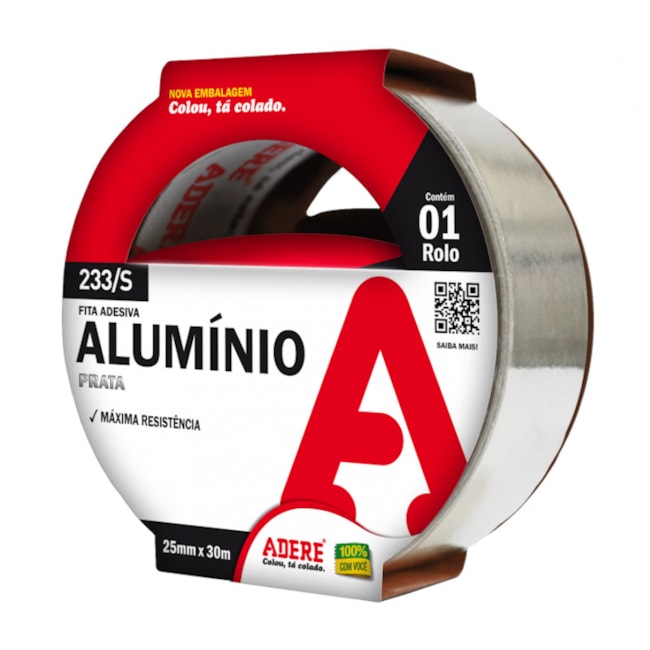 Fita Adesiva de Alumínio Flexivel 50mm X 30m 233 ADERE-161d3532-8dd9-4f1e-bacc-91edd34921bd