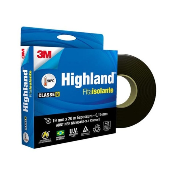 Fita Adesiva Isolante 19mm x 20m HIGHLAND 3M-da3273ff-55cc-49b4-86af-0fdbdef26f1b