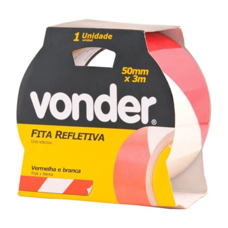 Fita Adesiva Refletiva 50mmx3m Vermelha e Branca 1052500372 VONDER-7ad1904c-9dd5-446d-8947-9969dff5e702