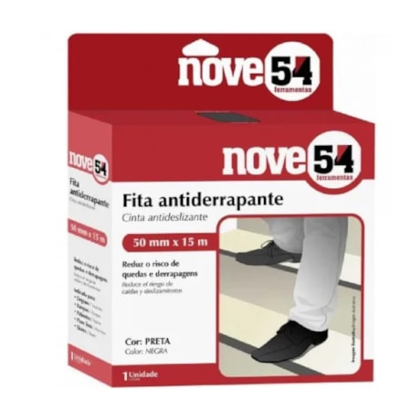 Fita Antiderrapante 50mm x 15m Preta 1022005150 NOVE54