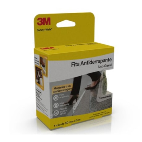 Fita Antiderrapante 50mm x 5m Transparente Safety Walk H0001912460 3M