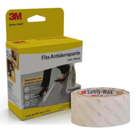 Fita Antiderrapante 50mm x 5m Transparente Safety Walk H0001912460 3M