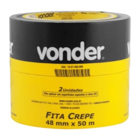 Fita Crepe Adesiva 48mm x 50m Branca 1027485000 VONDER