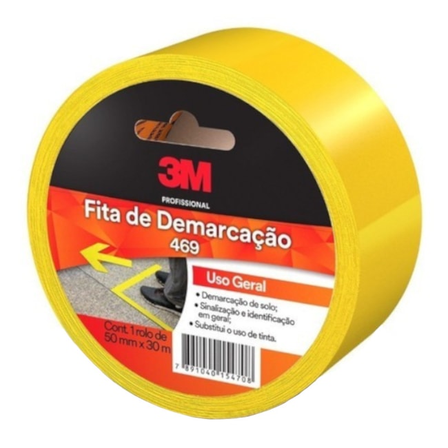 Fita de Demarcação de Solo Amarela 50mm x 30m 469 HB004531842 3M -b3487cdd-7cb4-4e0d-91ac-6d38653edbd2