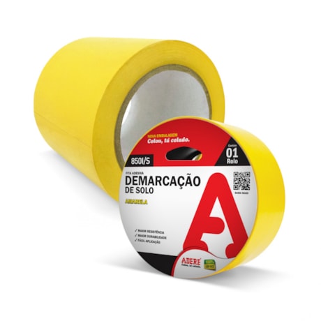 Fita de Demarcação de Solo 50mm X 30m Amarela 850 ADERE-bfb11003-56cc-45f6-974b-2ebf8ae05da8