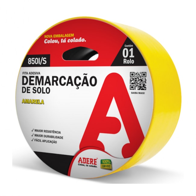 Fita de Demarcação de Solo 50mm X 30m Amarela 850 ADERE-bf6e2626-4922-4e4f-b1c0-85e3534576c2