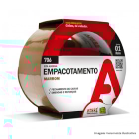 Fita de Empacotamento Marrom 45mm x 40m 706 ADERE