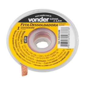 Fita de Malha Dessoldadora 3.0mm x 1.5m 7438015030 VONDER