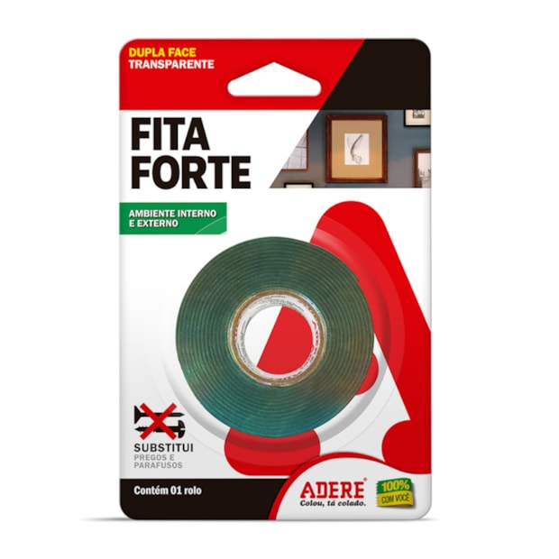 Fita Dupla Face 12mm X 2m Transparente FITA FORTE ADERE-d097aea2-218f-4448-a43d-d7fbfdb98626