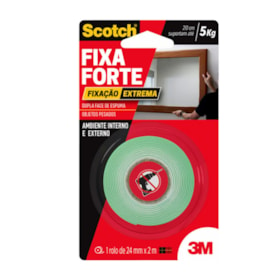 Fita Dupla Face de Fixação Extrema 24mm x 2m HB004492250 Scotch® 3M™