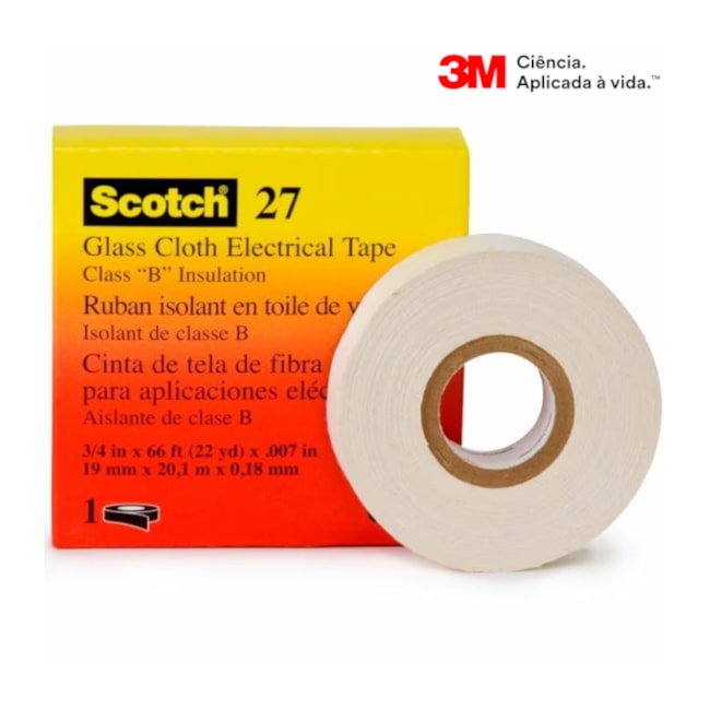 Fita Elétrica de Tecido de Vidro 19mm x 55m 27 3M-8ca5fc07-ac00-485e-9457-e4022f75f304