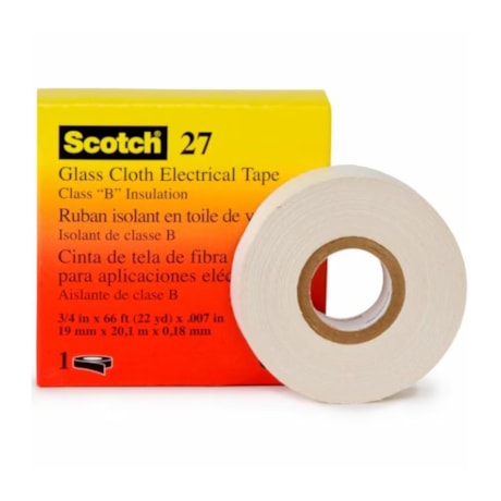 Fita Elétrica de Tecido de Vidro 19mm x 55m 27 3M