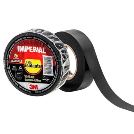 Fita Isolante 18mm x 20m Preta IMPERIAL COLORS 3M -cd2ac91d-e7a7-4269-8f0e-3aba47a6e985