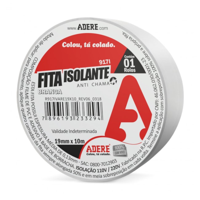 Fita Isolante 19mm X 10m ADERE -ee9b5950-fc47-4b4f-93b9-05eb981a2a41