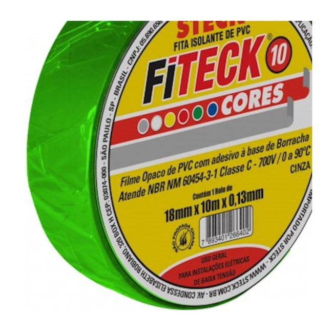 Fita Isolante Fiteck 18mm x 10m SFT1310 STECK-c33f7060-678c-483b-9e41-14bd329ae4cc
