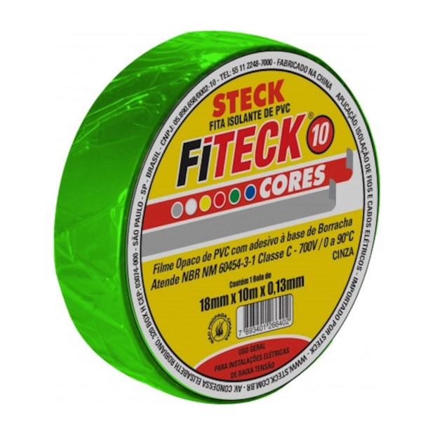 Fita Isolante Fiteck 18mm x 10m SFT1310 STECK-863dd755-a058-4530-a8c9-6c8b78bc37e9