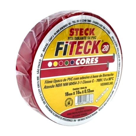 Fita Isolante Fiteck 18mm x 10m SFT1310 STECK-67ea593e-2e6c-423d-a6ec-499e52b061b7