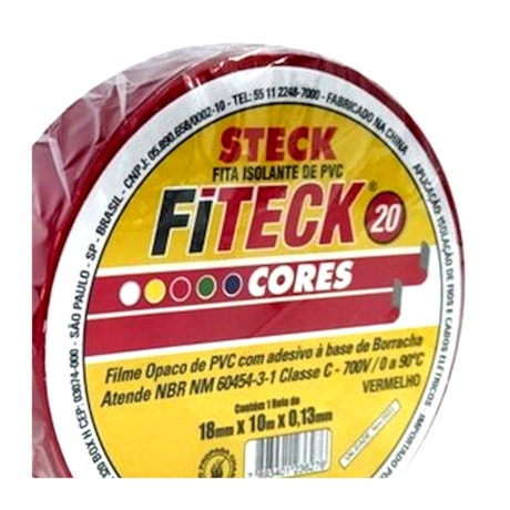 Fita Isolante Fiteck 18mm x 10m SFT1310 STECK-7a302f58-26c9-40df-9957-2e8e07149eea
