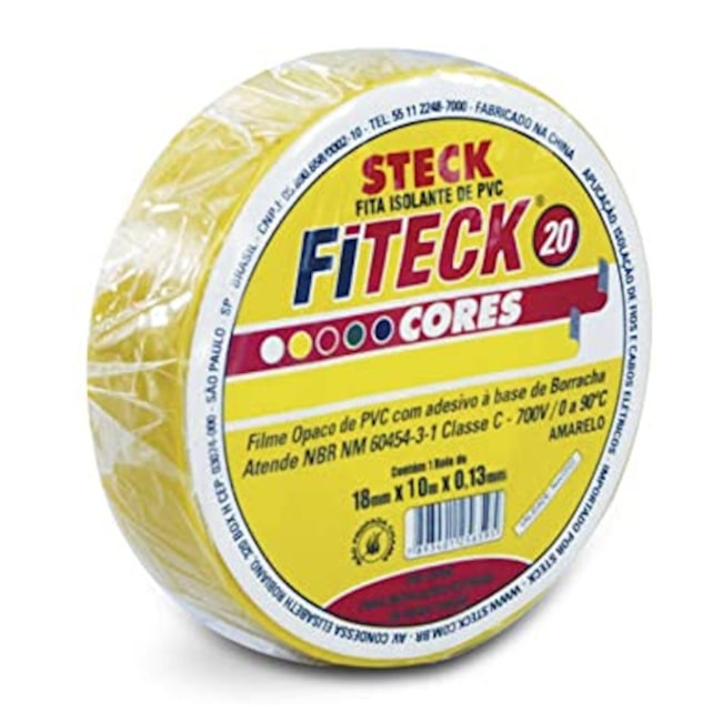 Fita Isolante Fiteck 18mm x 10m SFT1310 STECK-1ee017ae-e400-4c24-9dab-e6066ced21c2