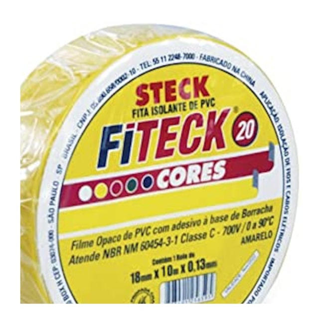Fita Isolante Fiteck 18mm x 10m SFT1310 STECK-7f7abd29-2786-4020-b907-52994ba2c433