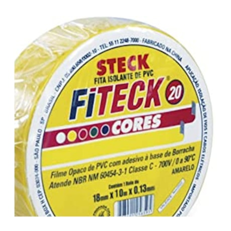 Fita Isolante Fiteck 18mm x 10m SFT1310 STECK-037abd55-0836-42a5-a561-c562bb398cdc