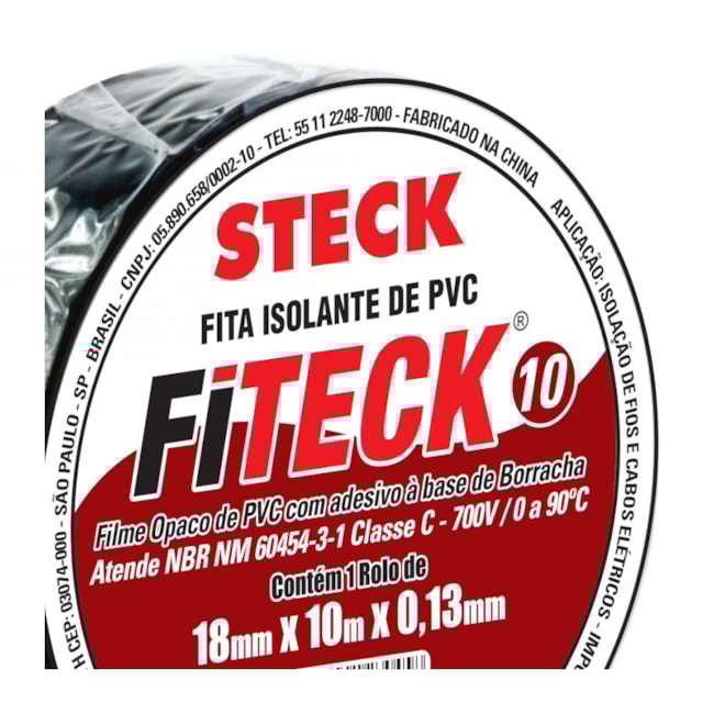 Fita Isolante Fiteck 18mm x 10m SFT1310 STECK-c3c34f2f-0651-46b6-9359-126f427c2771