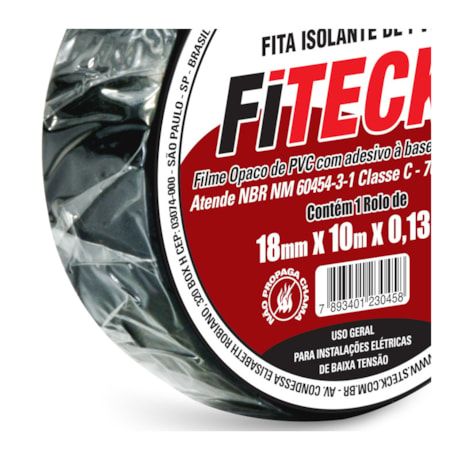 Fita Isolante Fiteck 18mm x 10m SFT1310 STECK-3d62e221-be23-4671-9088-b3a52087aa0b