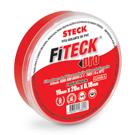 Fita Isolante Fiteck Pro 19mm x 20m SFT1820 STECK-1aa84d30-af71-410a-8948-091a4f66ac6c