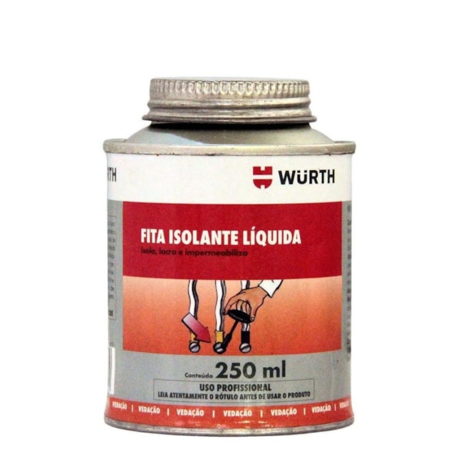 Fita Isolante Liquida Lata Preta 250ml 389027250 WURTH-392d0240-3949-4896-b22d-bd9904b06dcb