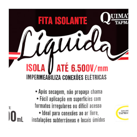 Fita Isolante Líquida Preta 200ml BD1 TAPMATIC-44198e84-6c33-46ed-a07c-877aa80c2695