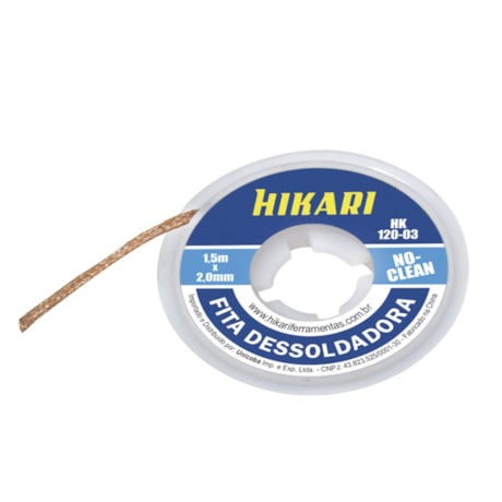 Fita Malha Dessoldadora 1,5x2,0mm HK-120-03 HIKARI