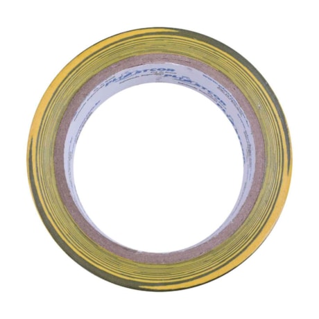 Fita para Demarcação de Solo 48mm x 30m Amarela e Preta 700.01516 PLASTCOR