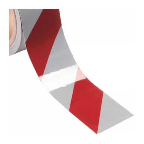 Fita para Demarcação de Solo 48mm x 30m Vermelha e Branca 700.01528 PLASTCOR-8b5e6a19-3754-401d-8bcc-6c4c348d476c