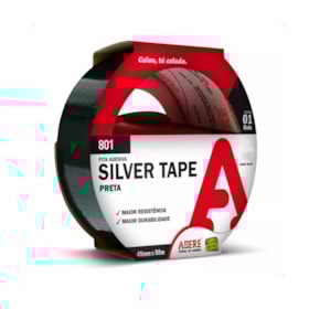 Fita Silver Tape 45mm x 50m Preta 801 ADERE