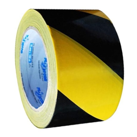 Fita Zebrada de Isolamento 70mm x 200m Amarela e Preta 700.00082 PLASTCOR