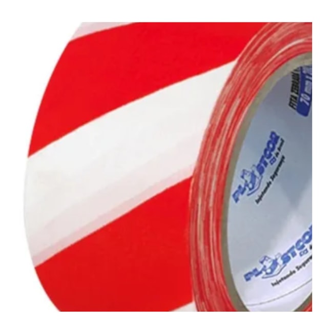 Fita Zebrada de Isolamento 70mm x 200m Vermelha e Branca 700.00083 PLASTCOR-f865dd0e-addf-4ddf-af36-9efe6d1d56b6