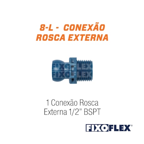 Fixo Flex Conexão com Rosca Externa Macho Diamêtro 1/2