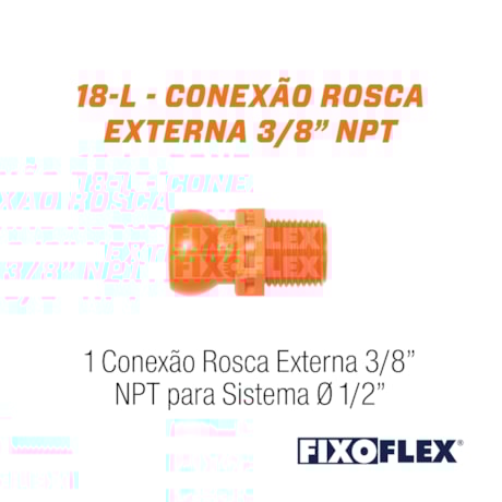 Fixo Flex Conexão Rosca Externa 3/8