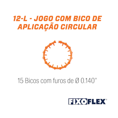 Fixo Flex Jogo Bico de Aplicação Circular 0.140