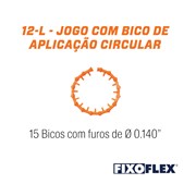 Fixo Flex Jogo Bico de Aplicação Circular 0.140" 12-L TAPMATIC